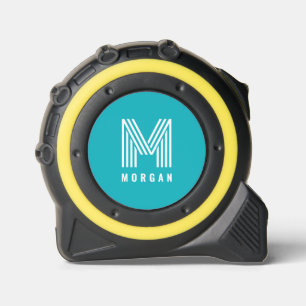 Bold Modern Monogram Name   Aqua 1