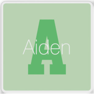 Bold Modern Monogram   Pale & Kelly Green