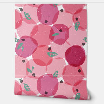 Bold Modern Pink Berry Fruit Polka Dot Pattern