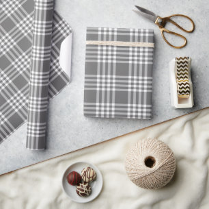 Bold Modern Plaid Holiday Wrapping Paper