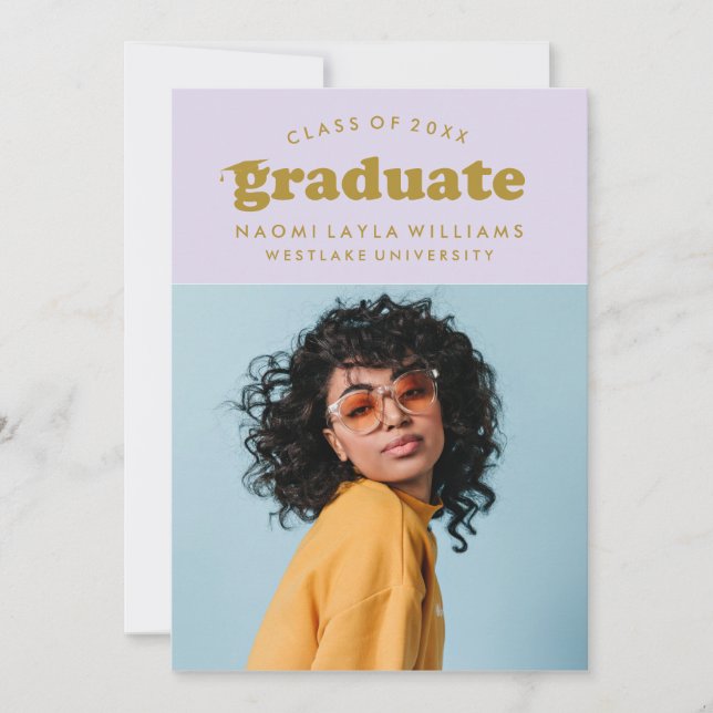 BOLD MODERN RETRO GRADUATE | GRADUATION INVITATION (Front)