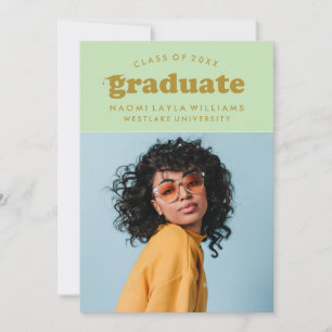 BOLD MODERN RETRO GRADUATE   GRADUATION INVITATION
