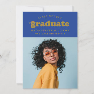 BOLD MODERN RETRO GRADUATE | GRADUATION INVITATION