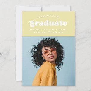 BOLD MODERN RETRO GRADUATE   GRADUATION INVITATION