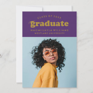 BOLD MODERN RETRO GRADUATE   GRADUATION INVITATION