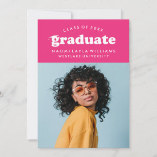 BOLD MODERN RETRO GRADUATE   GRADUATION INVITATION