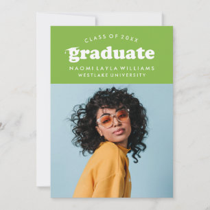 BOLD MODERN RETRO GRADUATE   GRADUATION INVITATION