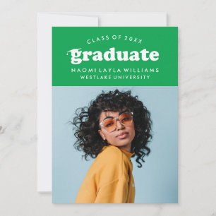 BOLD MODERN RETRO GRADUATE   GRADUATION INVITATION
