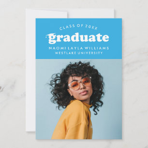 BOLD MODERN RETRO GRADUATE   GRADUATION INVITATION