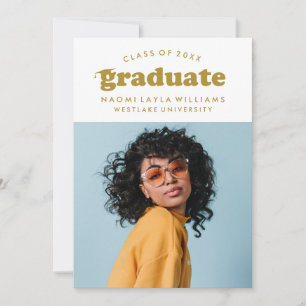 BOLD MODERN RETRO GRADUATE   GRADUATION INVITATION