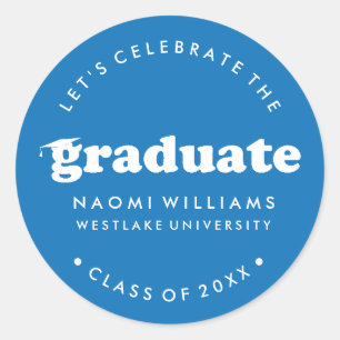 BOLD MODERN RETRO GRADUATE   GRADUATION STICKER