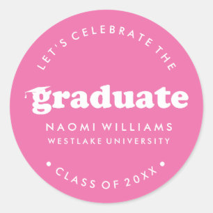 BOLD MODERN RETRO GRADUATE   GRADUATION STICKER