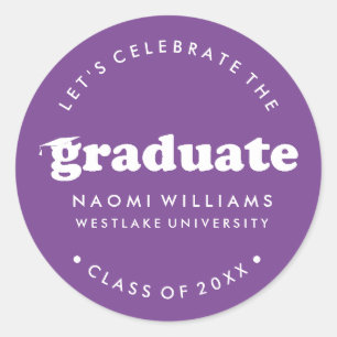 BOLD MODERN RETRO GRADUATE   GRADUATION STICKER
