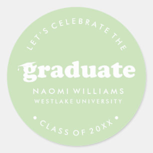 BOLD MODERN RETRO GRADUATE   GRADUATION STICKER