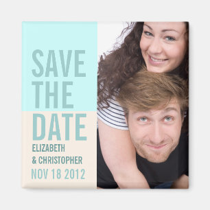 Bold Modern Save the Date Photo Magnet