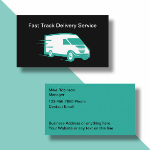 Bold Modern Simple Delivery Business Cards