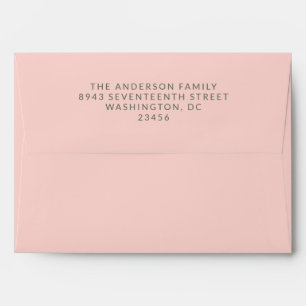 Bold Modern Simple Pink Green Graduation Party Envelope