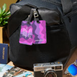 Bold Modern Simple Stripe Waves Pink Purple CUSTOM Luggage Tag<br><div class="desc">Add some flair to your luggage with this pretty pattern. Hand drawn by me, for you! Check my shop for more colours and patterns, plus matching accessories like flip flops, totes, bathmats, towels, cosmetic pouches, mugs and shower curtains. You can always add your own text. Let me know if you'd...</div>