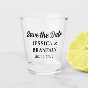 Bold Modern Simple Unique Minimalist Wedding Shot Glass