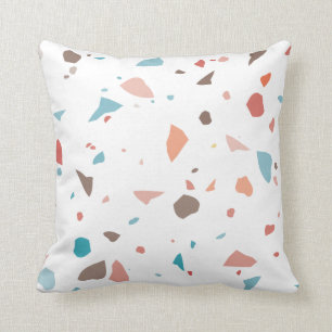 Bold Modern Terrazzo Inspired Throw Pillow