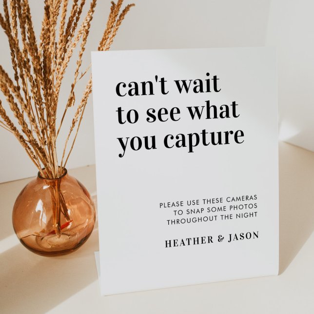 Bold Modern Wedding Disposable Camera Sign (Creator Uploaded)