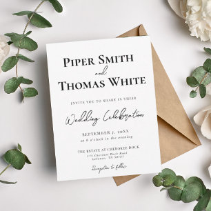 Bold Modern Wedding Invitation Minimalist