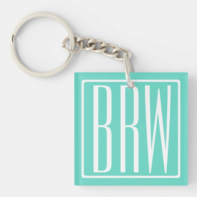 Bold Modern | White on aqua (Devant)