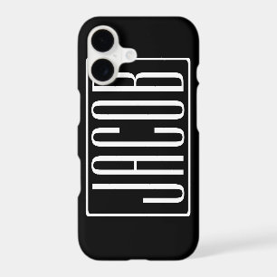 Bold & Modern Your Name or Word   White On Black