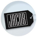 Bold & Modern Your Name or Word | White On Black Gift Tags<br><div class="desc">Bold and modern customizable gift tags.</div>