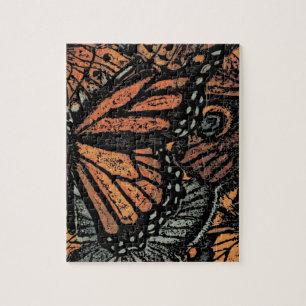Bold Monarch Butterfly Motif Jigsaw Puzzle