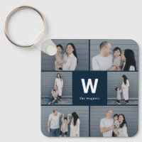 Bold Monogram Editable Colour Custom Photo Keychai