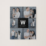 Bold Monogram Editable Colour Photo Collage Puzzle<br><div class="desc">Photo gifts make the best gifts! Easily personalized with your text and/or photo(s) for a custom look. Designed by Berry Berry Sweet. View more designs at www.berryberrysweet.com</div>