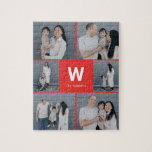 Bold Monogram Editable Colour Photo Collage Puzzle<br><div class="desc">Photo gifts make the best gifts! Easily personalized with your text and/or photo(s) for a custom look. Designed by Berry Berry Sweet. View more designs at www.berryberrysweet.com</div>