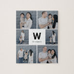 Bold Monogram Editable Colour Photo Collage Puzzle<br><div class="desc">Photo gifts make the best gifts! Easily personalized with your text and/or photo(s) for a custom look. Designed by Berry Berry Sweet. View more designs at www.berryberrysweet.com</div>