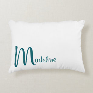 Bold Monogram Name Script  Accent Pillow