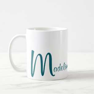 Bold Monogram Name Script  Coffee Mug