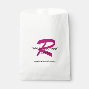 Bold Monogram   Wedding Bridal Sweets & Goodies Favour Bag
