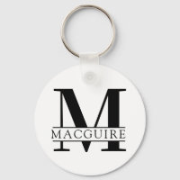 Bold Monogram with Name | White