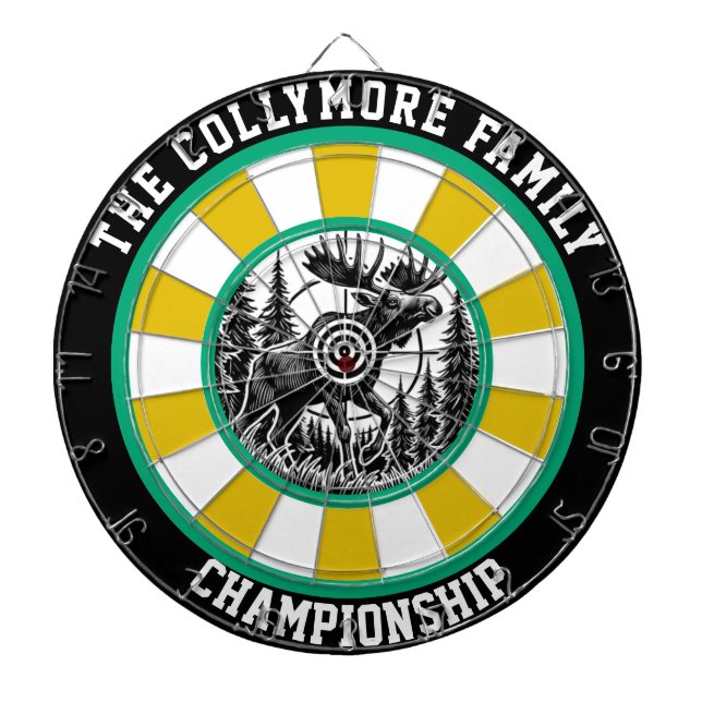 Bold Moose Target Forest Art Dartboard (Front)