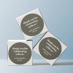 Bold Moss Green Retro Custom Wedding Thank You  Classic Round Sticker<br><div class="desc">Bold Minimalist Moss Green Fall Retro Simple Custom Wedding Thank You Classic Round Sticker</div>