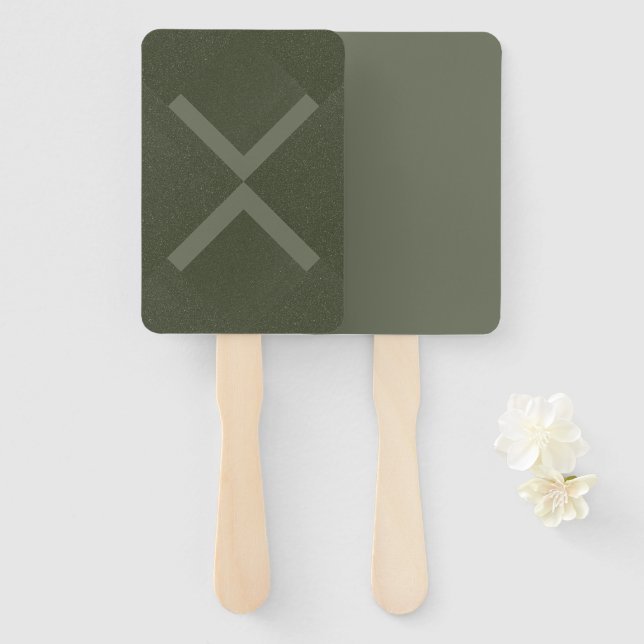 Bold Moss Green X Customizable Fan (Front and Back)