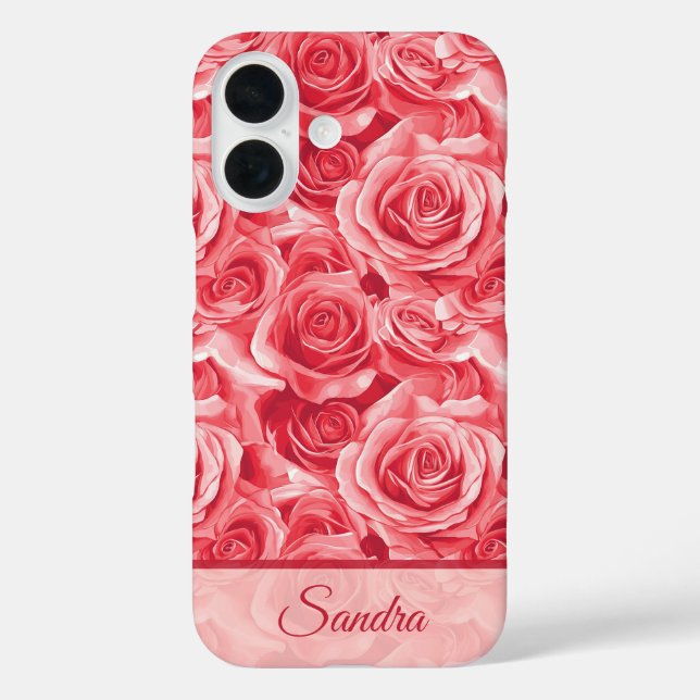Bold Mothers Day Gift Rose Name Case-Mate iPhone Case (Back)