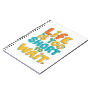 Bold motivational quote playful style notebook