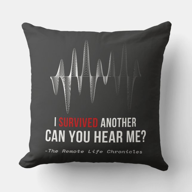 Bold Motivational Quote Throw Pillow–Modern Black Pillow (Front)