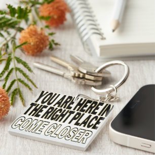 Bold Motivational Text Keychain