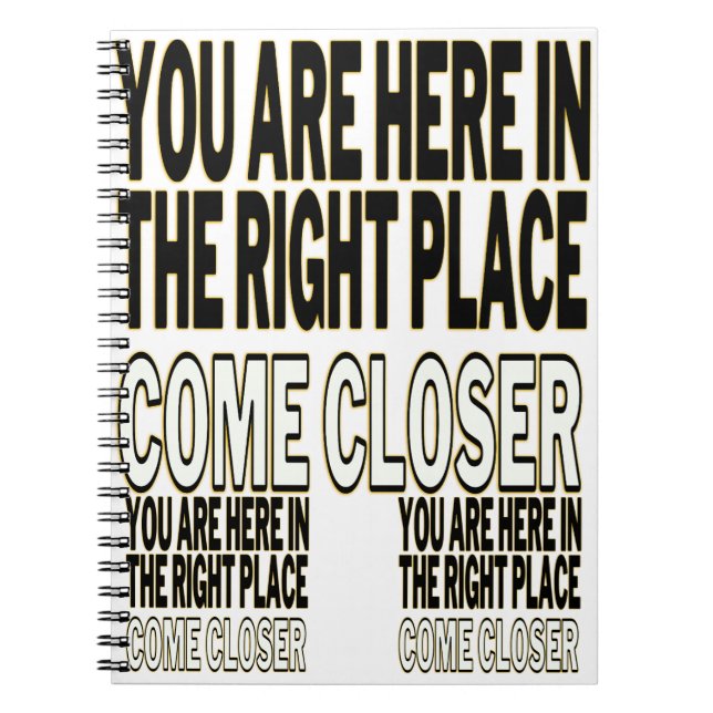 Bold Motivational Text Notebook (Front)