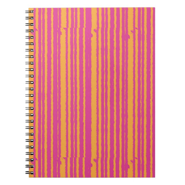 Bold Moves: Vertical Vibes in Red & Yellow  Notebook (Front)
