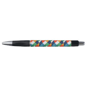 Bold Multicolour Geometric Abstract Pen