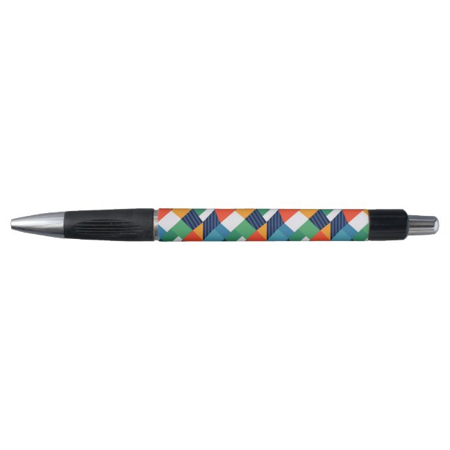 Bold Multicolour Geometric Abstract Pen (Front)