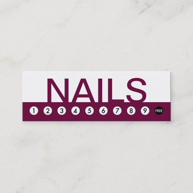 bold NAIL SALON customer loyalty Card (Front)